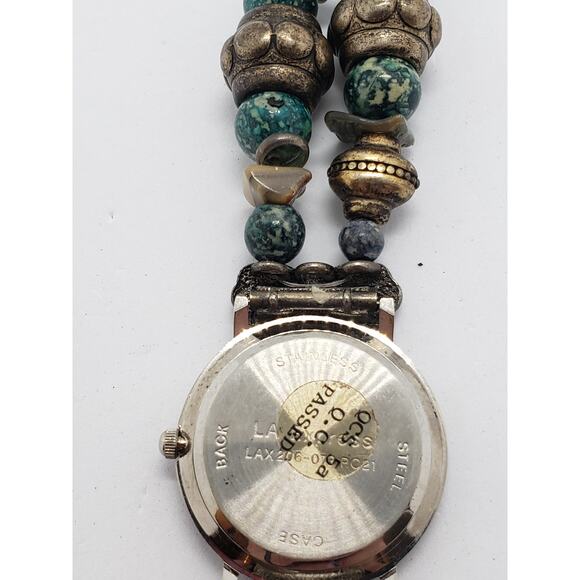 LA Express women's watch. Multi colored beaded band,. LAX206-070 PC21 - Picture 3 of 8